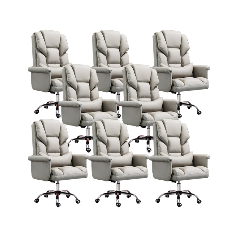 Padded Arms Office Chair Modern Adjustable Seat Height Swivel Chair with Wheels