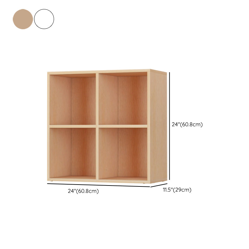 Closed Back Standard Bookcase Contemporary Engineered Wood Bookshelf