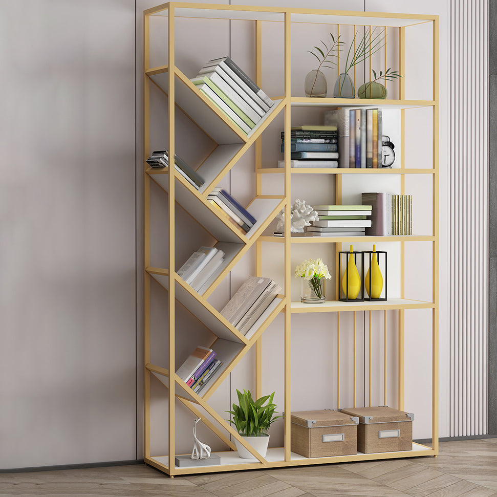 Glam Metal Bookshelf Standard Open Back Bookcase with Shelves