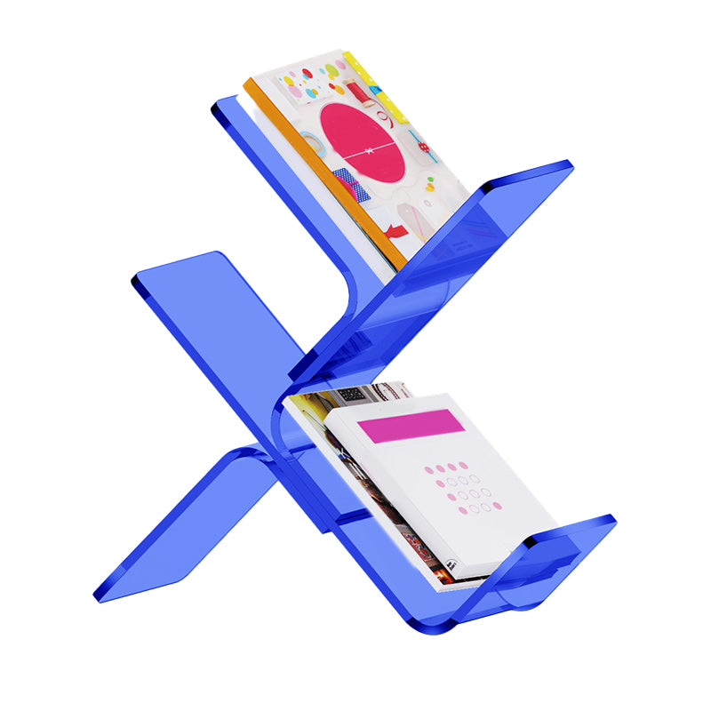 Acrylic Open Back Bookcase Standard Scandinavian Bookshelf with Shelves