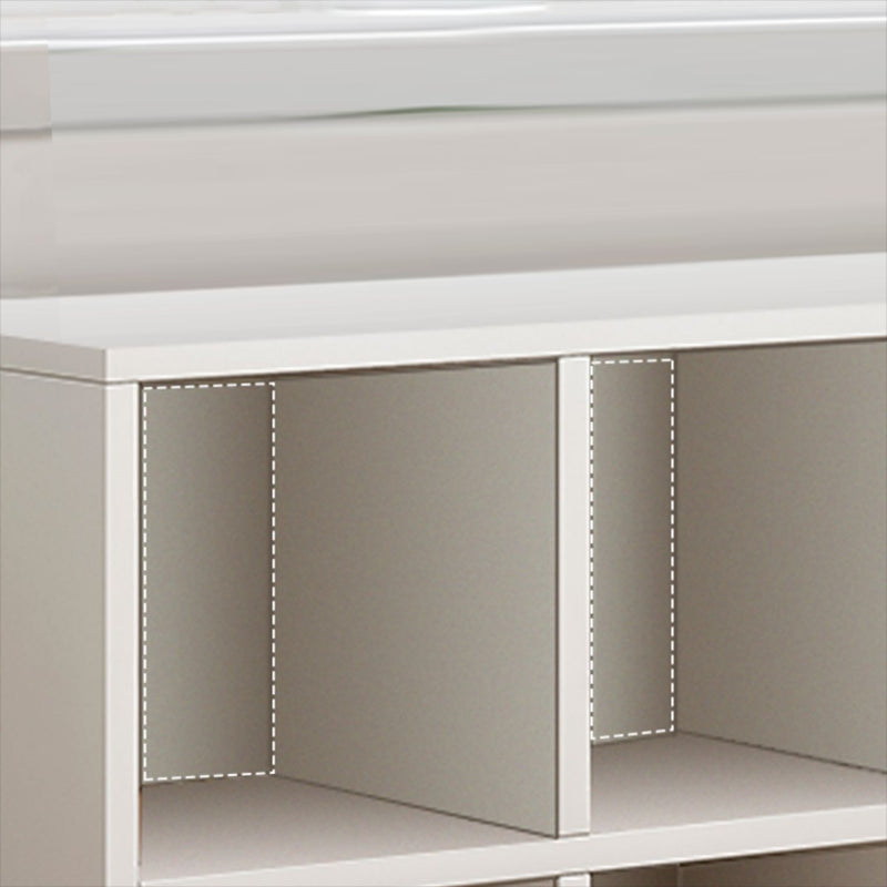 Contemporary Standard Bookshelf Engineered Wood Closed Back Bookcase