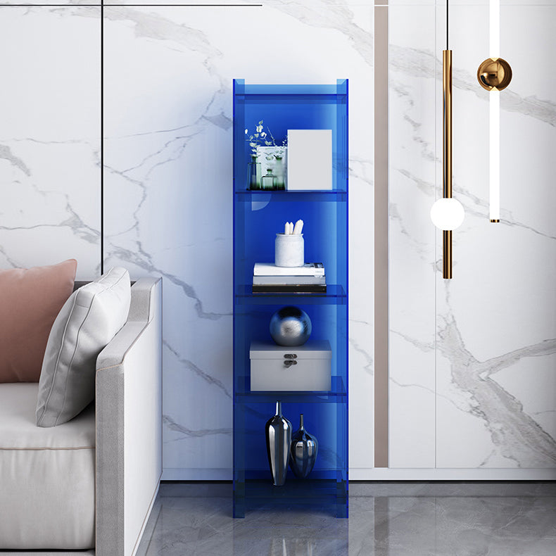 Modern Style Closed Back Bookcase Acrylic Standard Bookshelf
