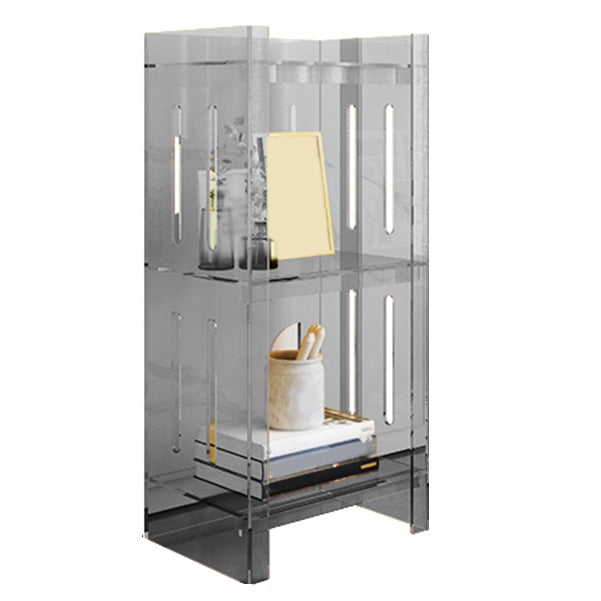 Modern Style Closed Back Bookcase Acrylic Standard Bookshelf