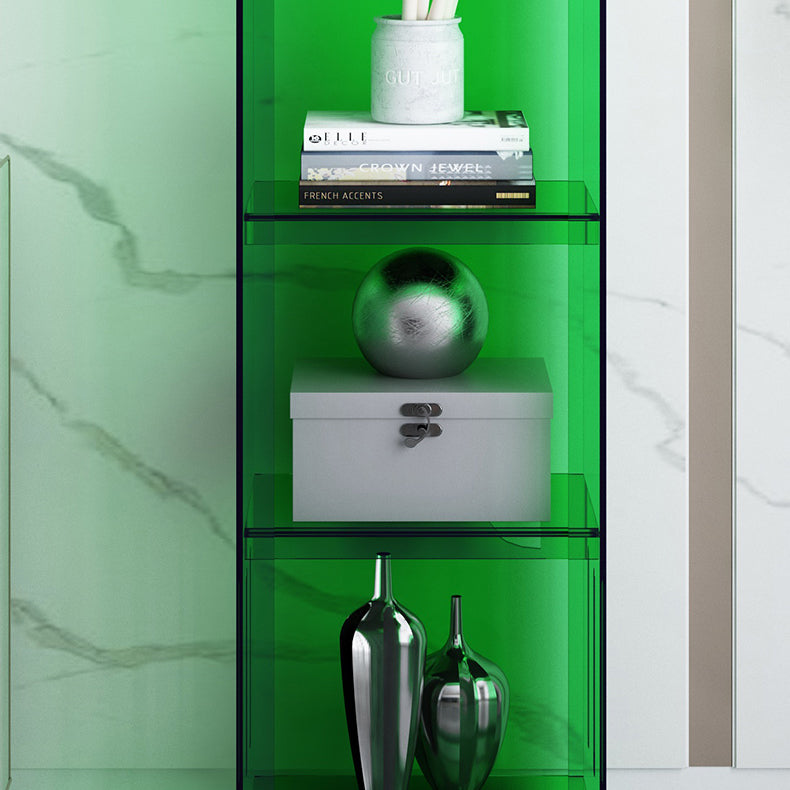 Modern Style Closed Back Bookcase Acrylic Standard Bookshelf