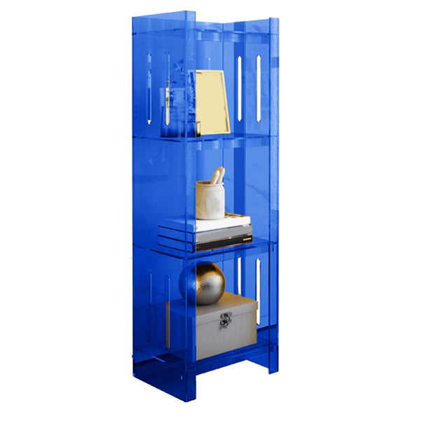 Modern Style Closed Back Bookcase Acrylic Standard Bookshelf