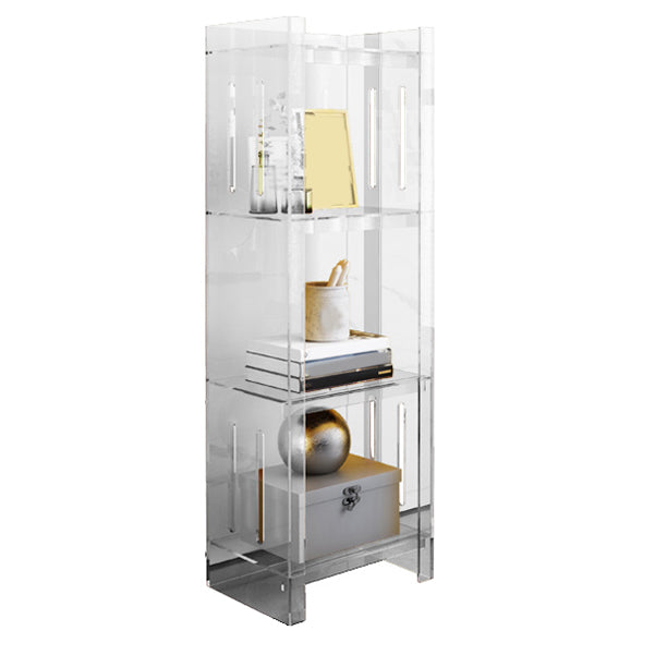 Modern Style Closed Back Bookcase Acrylic Standard Bookshelf