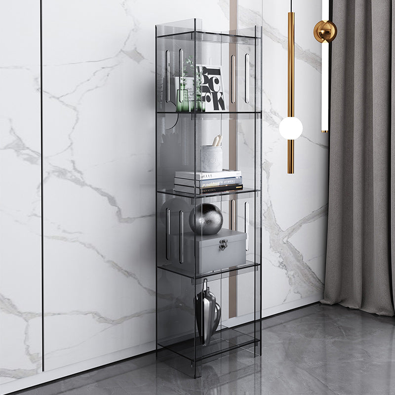 Modern Style Closed Back Bookcase Acrylic Standard Bookshelf