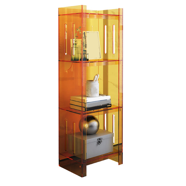 Modern Style Closed Back Bookcase Acrylic Standard Bookshelf