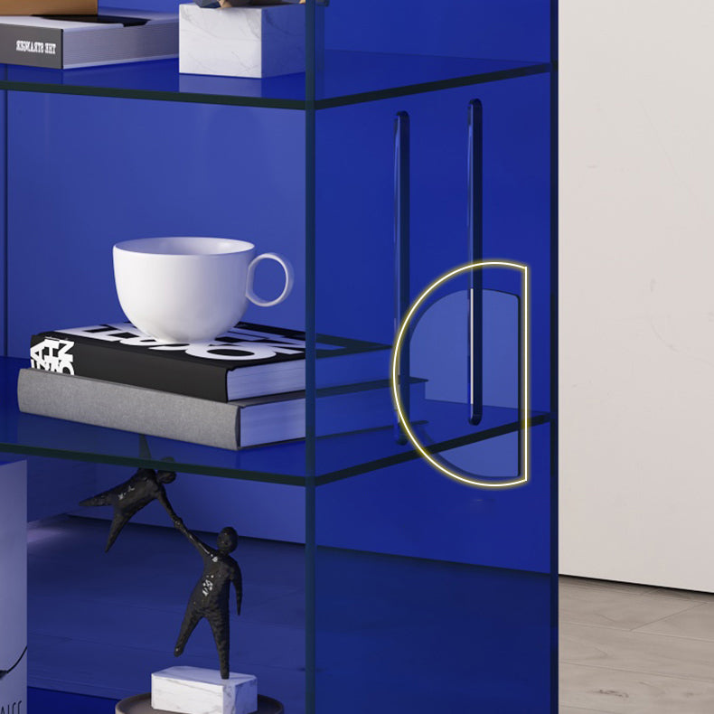 Acrylic Closed Back Standard Bookshelf Modern Style Bookcase