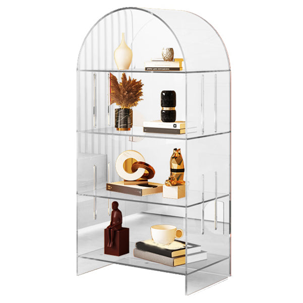 Acrylic Closed Back Standard Bookshelf Modern Style Bookcase