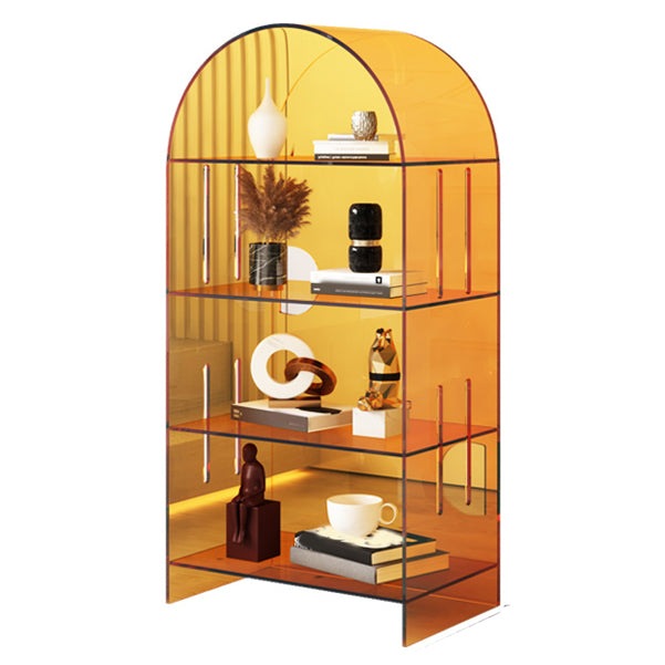 Acrylic Closed Back Standard Bookshelf Modern Style Bookcase