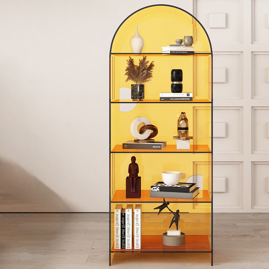 Acrylic Closed Back Standard Bookshelf Modern Style Bookcase