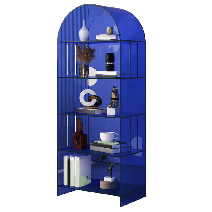 Acrylic Closed Back Standard Bookshelf Modern Style Bookcase