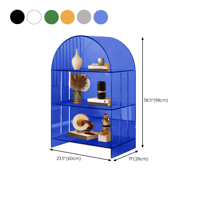 Acrylic Closed Back Standard Bookshelf Modern Style Bookcase