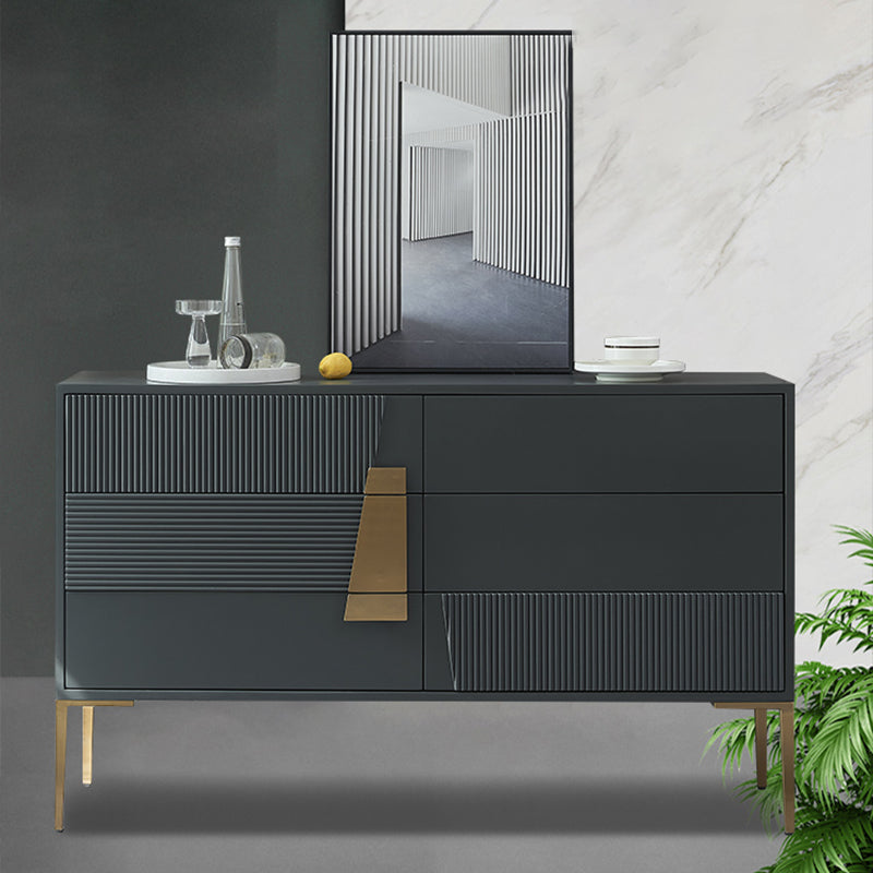 Ultra-Modern Double Dresser Wood Storage Chest Dresser for Bedroom