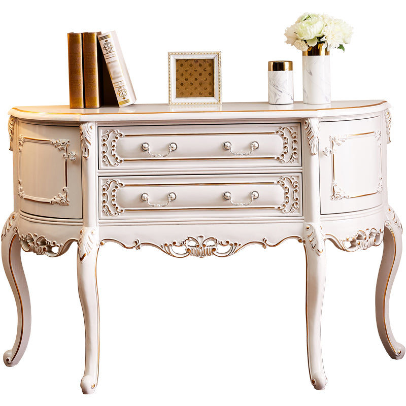 Victoria Oak Console Table Free Form Console Accent Table for Hall
