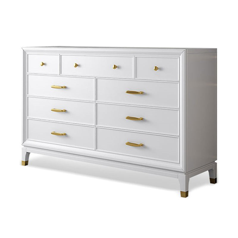 Ultra-Modern Double Dresser White Storage Chest Dresser for Bedroom