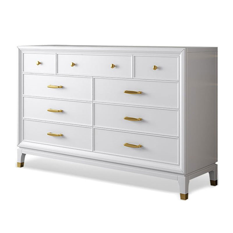 Ultra-Modern Double Dresser White Storage Chest Dresser for Bedroom