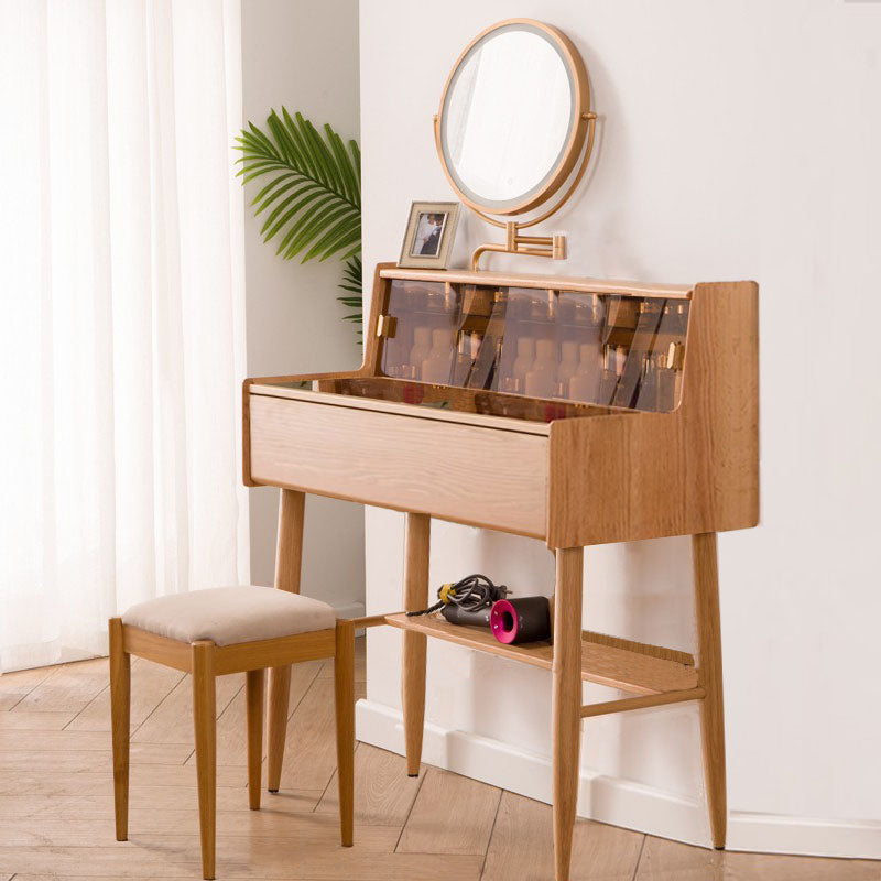 Contemporary Glass Makeup Counter Bedroom 36.6" H Make-up Vanity