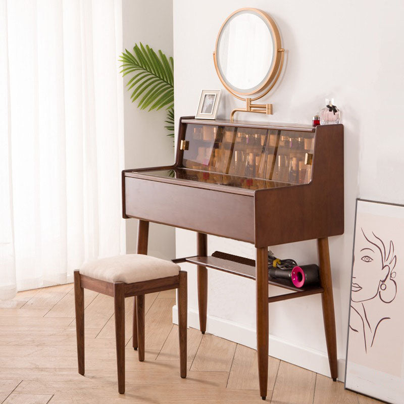 Contemporary Glass Makeup Counter Bedroom 36.6" H Make-up Vanity