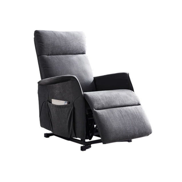 Velvet Gray Recliner Power-Remote Recliner Chair with Lift Assist