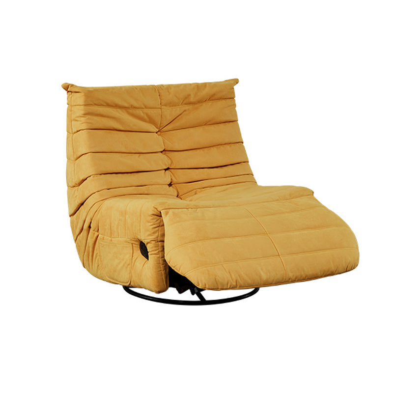 Microsuede Manual Recliner Tufted Back Home Theater Recliner with Storage