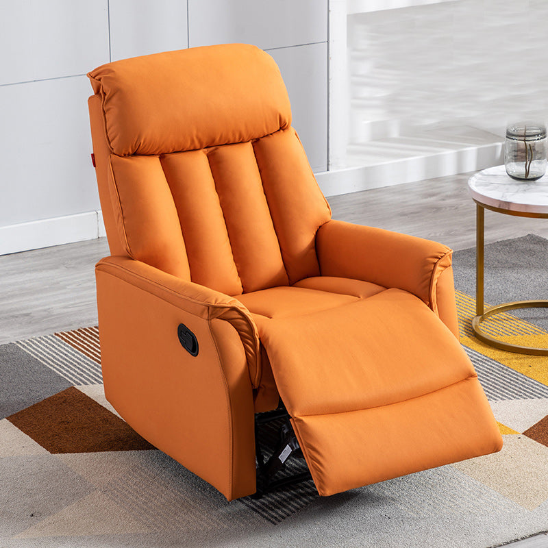 Faux Leather Adjustable Swivel Glider Recliner Chair 31.5" W Recliner with USB Charge Port