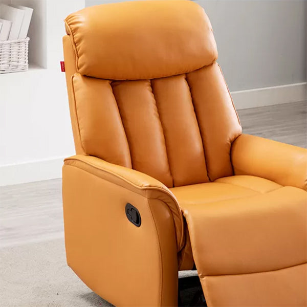 Faux Leather Adjustable Swivel Glider Recliner Chair 31.5" W Recliner with USB Charge Port