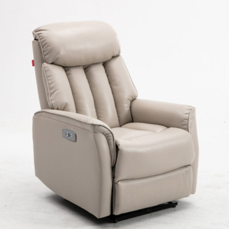 Faux Leather Adjustable Swivel Glider Recliner Chair 31.5" W Recliner with USB Charge Port