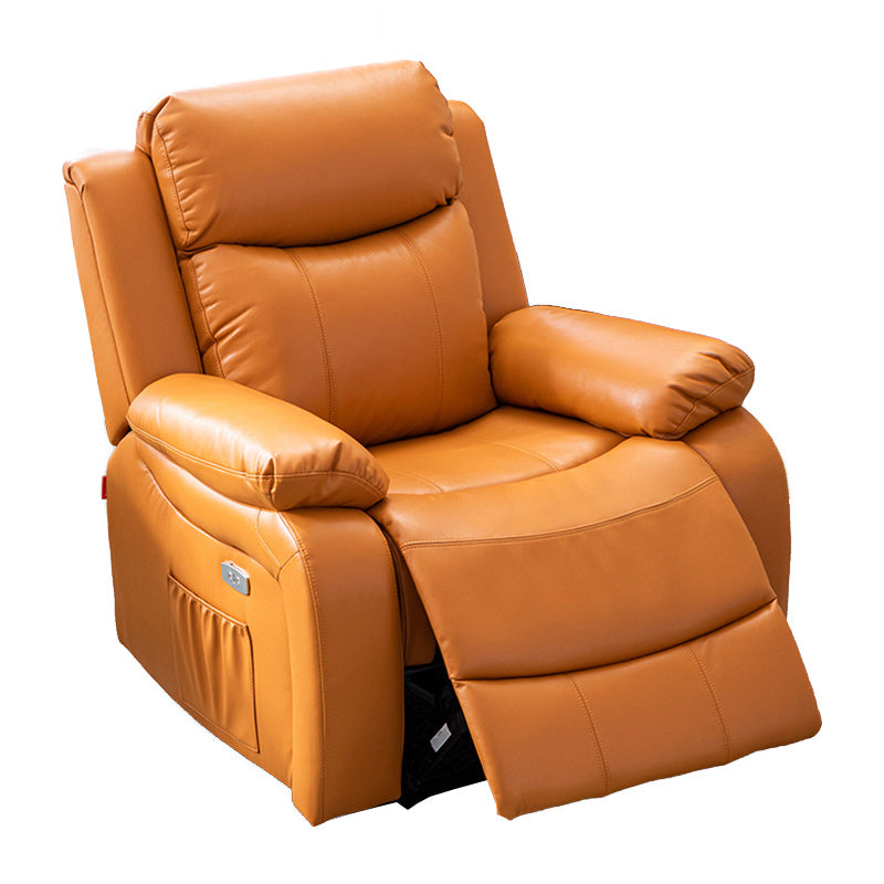 Leather Standard Recliner Modern Style Recliner Chairs for Home