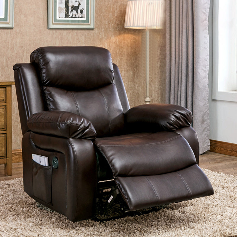Leather Standard Recliner Modern Style Recliner Chairs for Home