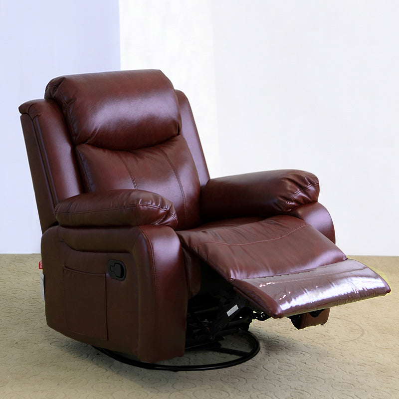 Leather Standard Recliner Modern Style Recliner Chairs for Home