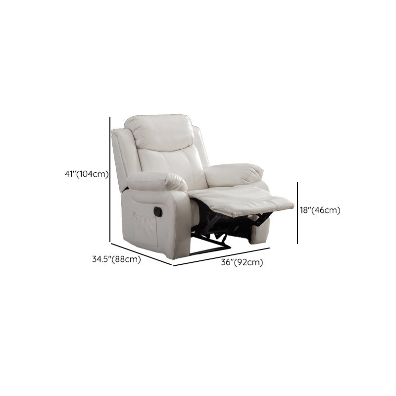 Leather Standard Recliner Modern Style Recliner Chairs for Home