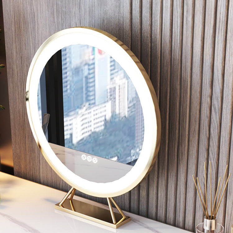 Luxurious Wood and Metal Make-up Vanity 5 Drawers Dressing Table
