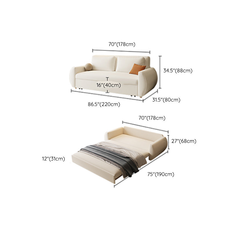 31" Wide Scandinavian Futon Sofa Bed Cushion Back Futon Sleeper Sofa