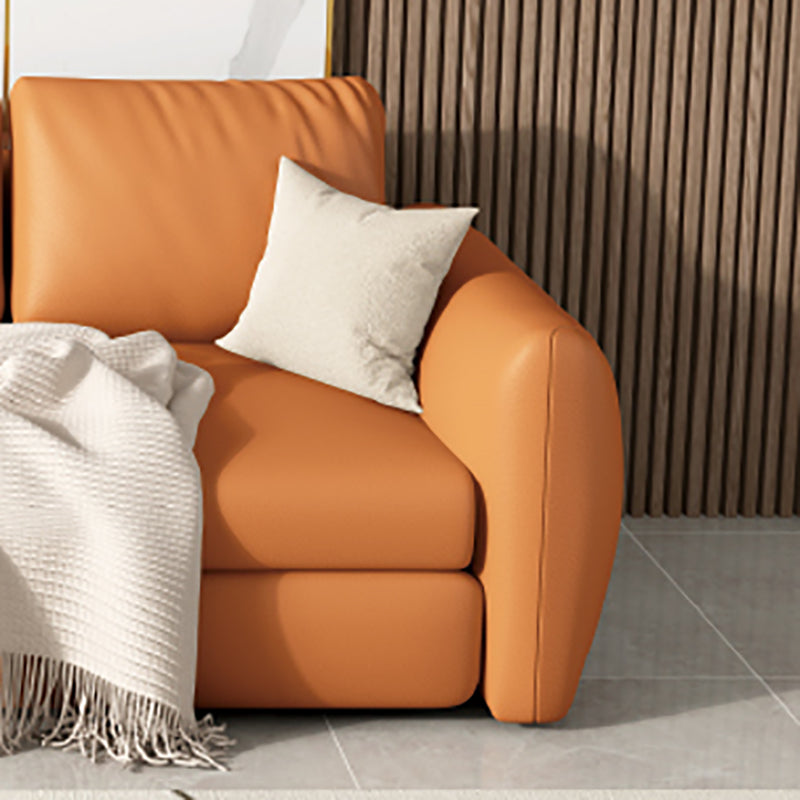 33"W Scandinavian Sofa Bed Leather Pillow Included Sleeper Sofa