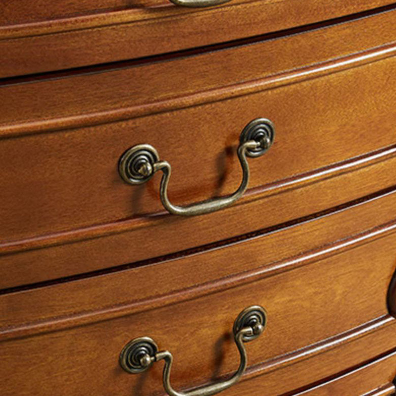 Mid-Century Modern Rectangle Chest/Cabinet with Drawers in Rubberwood