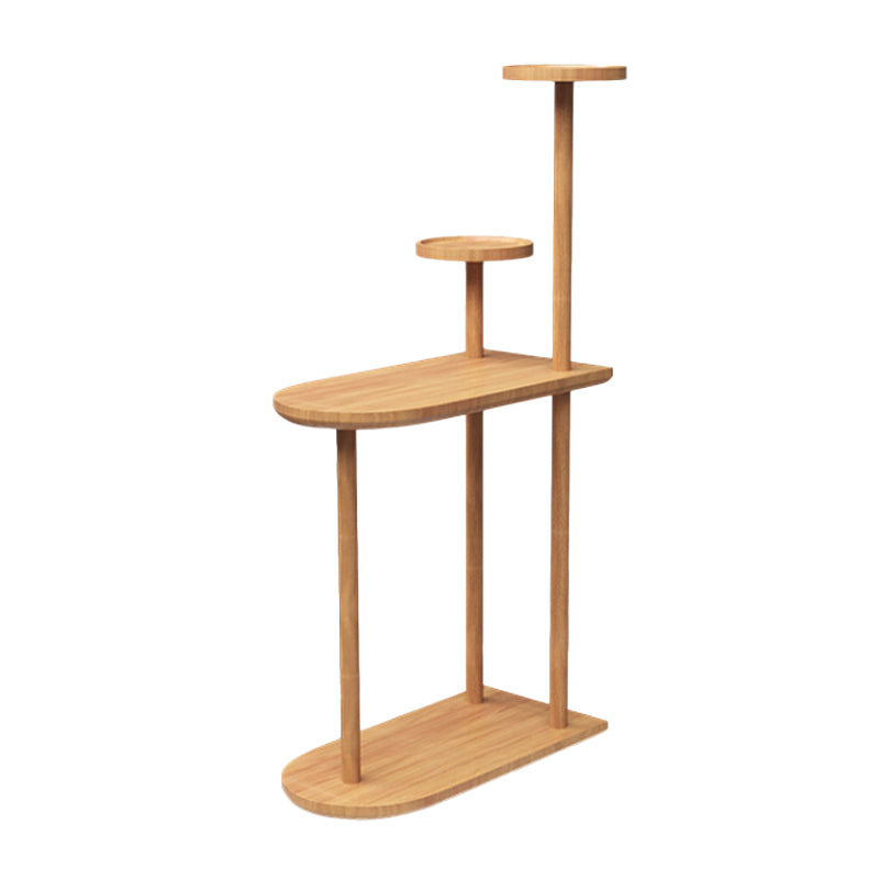 Contemporary  Wooden Oval Top Side Table  End Table36.22" High with Storage