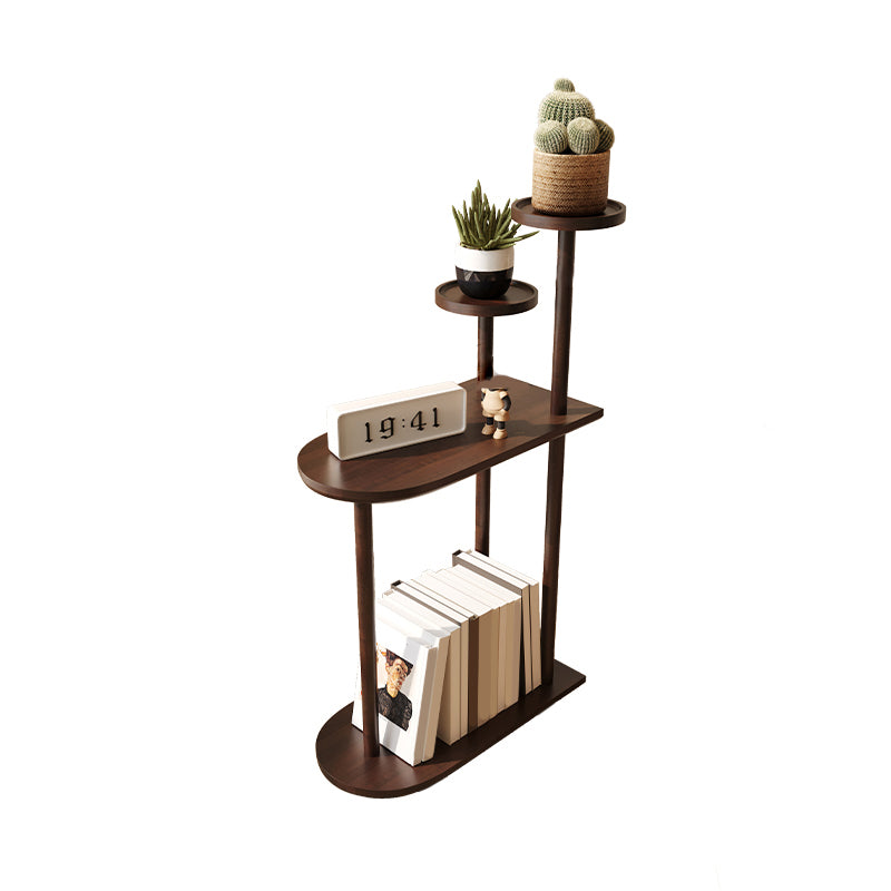 Contemporary  Wooden Oval Top Side Table  End Table36.22" High with Storage