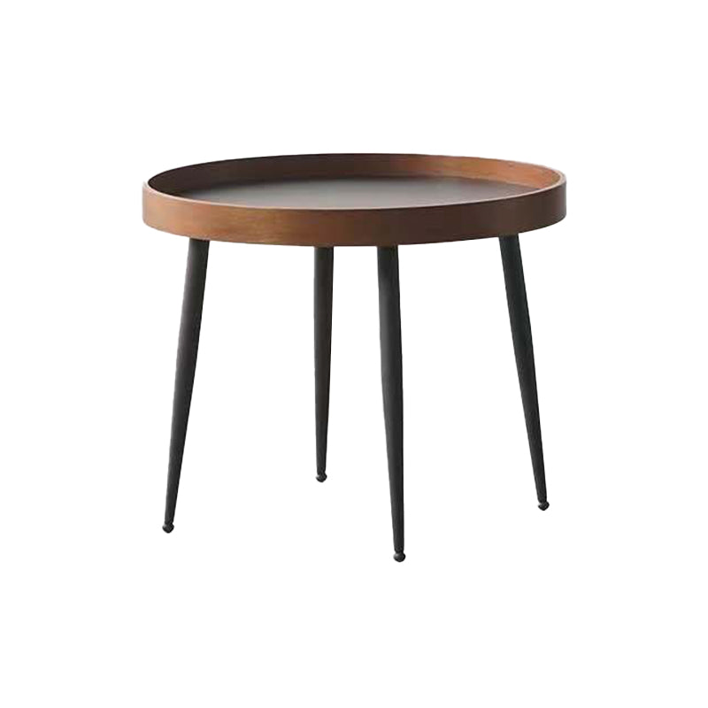 Metal and Wood Coffee Table Tray Top Cocktail Table with 4 Legs