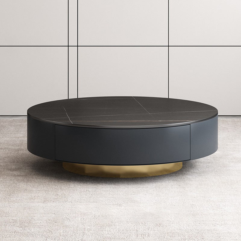 Pedestal and Frame Coffee Table Slate Bunching Tables with Drawers