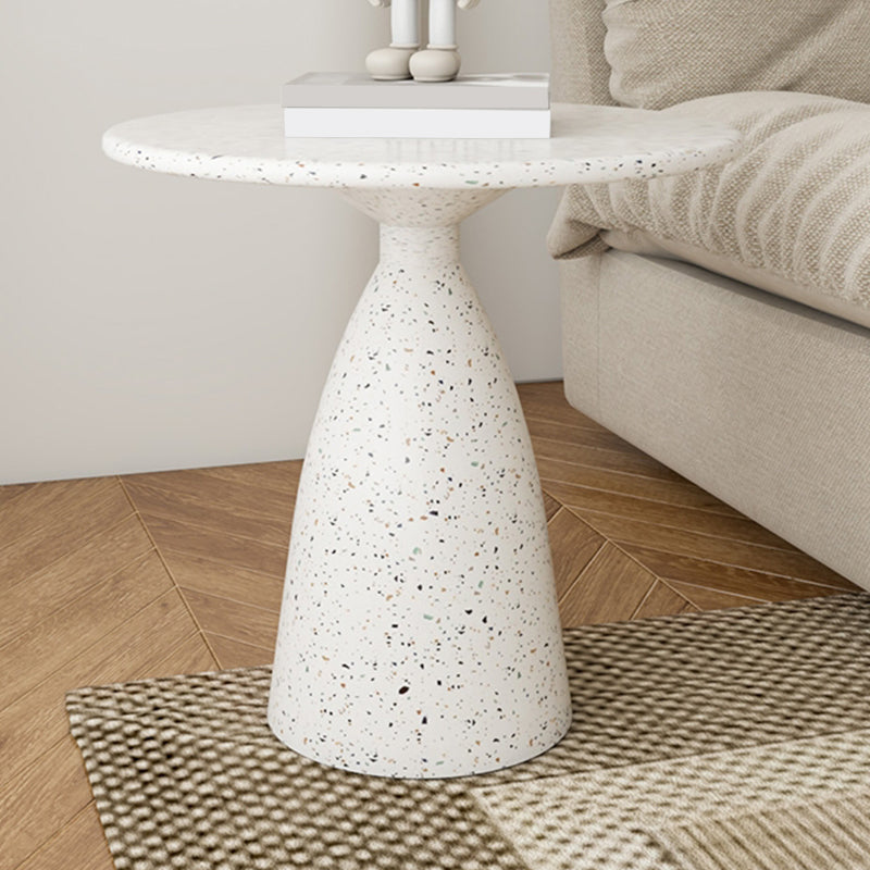 White Pedestal Coffee Table Round Coffee Table for Living Room