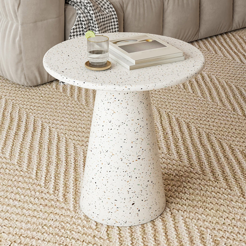 White Pedestal Coffee Table Round Coffee Table for Living Room