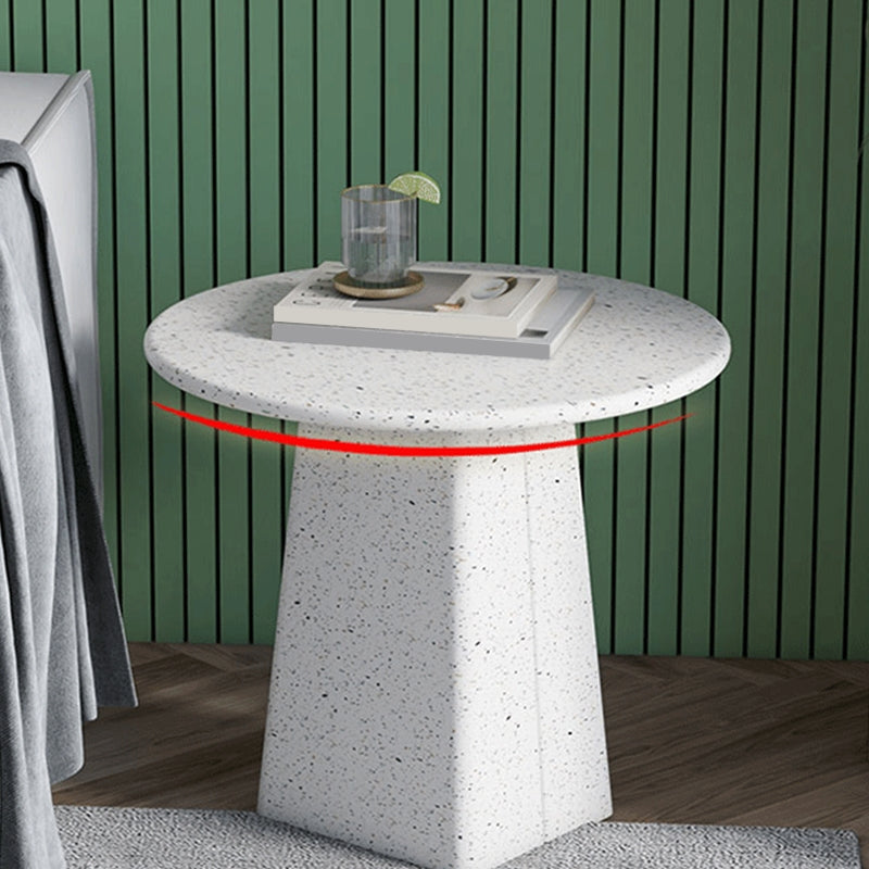 White Pedestal Coffee Table Round Coffee Table for Living Room