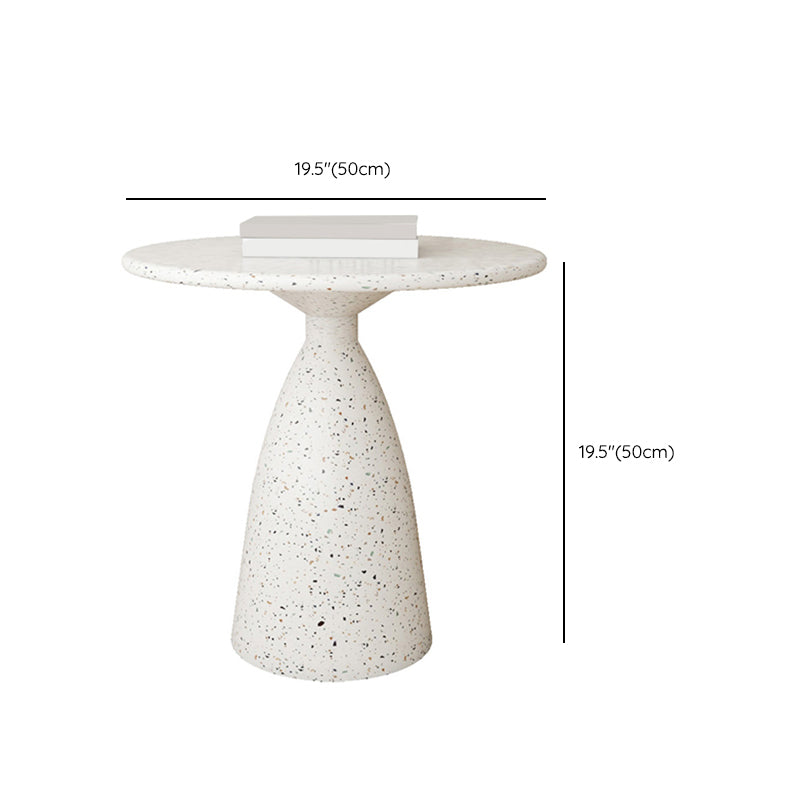 White Pedestal Coffee Table Round Coffee Table for Living Room