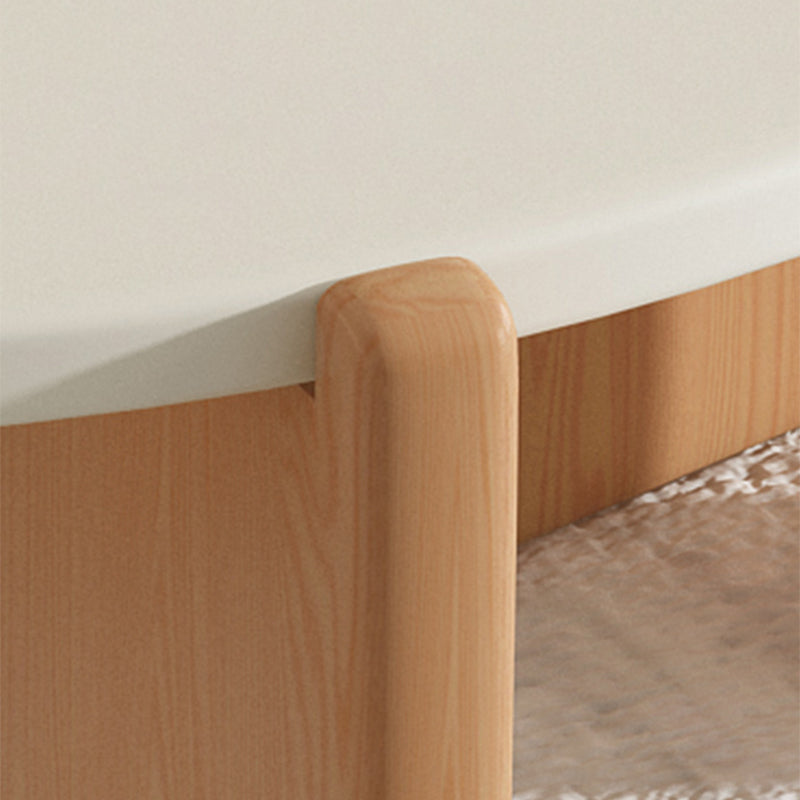 3 Legs Coffee Table Contemporary Solid Wood Round Cocktail Table