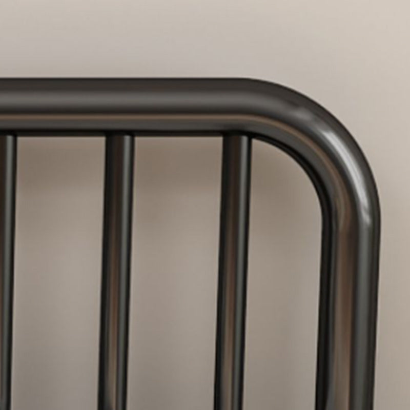 Glam Metal with Headboard Rectangular Slat Solid Color Slat Bed