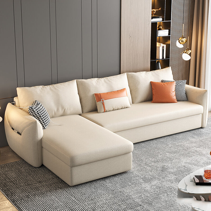 35.43" Square Arm Sleeper Modern Styled Sleeper Sofa Bed with Storage