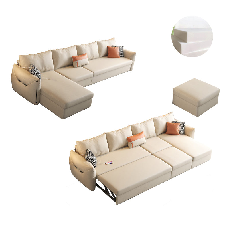 35.43" Square Arm Sleeper Modern Styled Sleeper Sofa Bed with Storage