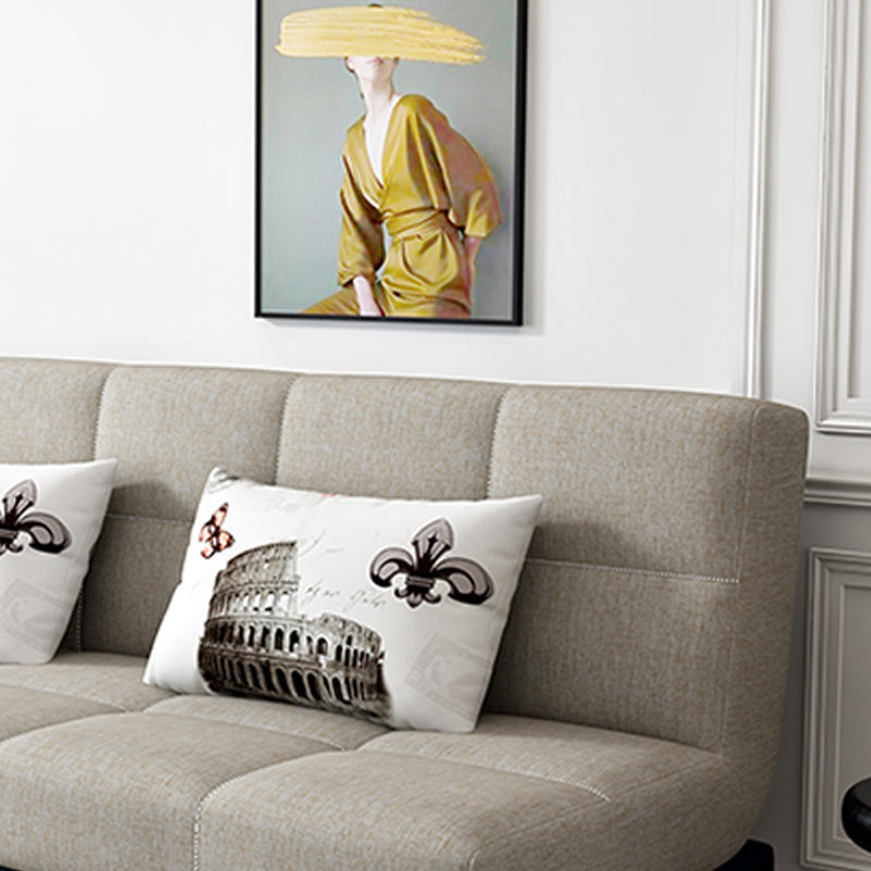 Scandinavian Foldable Futon Sofa Bed Bonded Leather Convertible Sofas